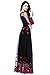 Joy EnvyLand Women Embroidered Maxi Cocktail Evening Prom Gown Party Dress