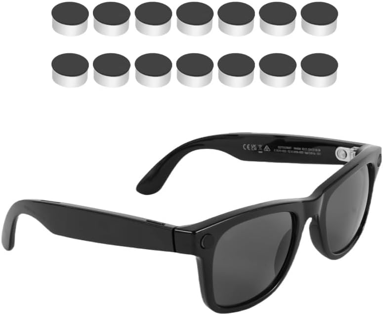 14PCS LED Light Blocking Stickers Compatible with Ray Ban Meta Wayfarer/Skyler/Oakley Meta HSTN Smart Glasses Accessories, Low-Tack Restickable Blackout Light Covers Sticker (14)