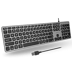 Macally Wired Keyboard for Mac and Windows - Apple