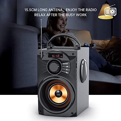 EIFER-Portable-Bluetooth-Speakers-Subwoofer-Heavy-Bass-Wireless-OutdoorIndoor-Party-Speaker-Line-in-Speakers-Support-Remote-Control-FM-Radio-TF-Card-LCD-Display-for-Home-Party-Phone-Computer-PC