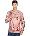 Idgreatim Unisex Funny Chest Hair Print Long Sleeve Xmas Gift Pullover Ugly Christmas Sweatshirt Sweater Dress XXL
