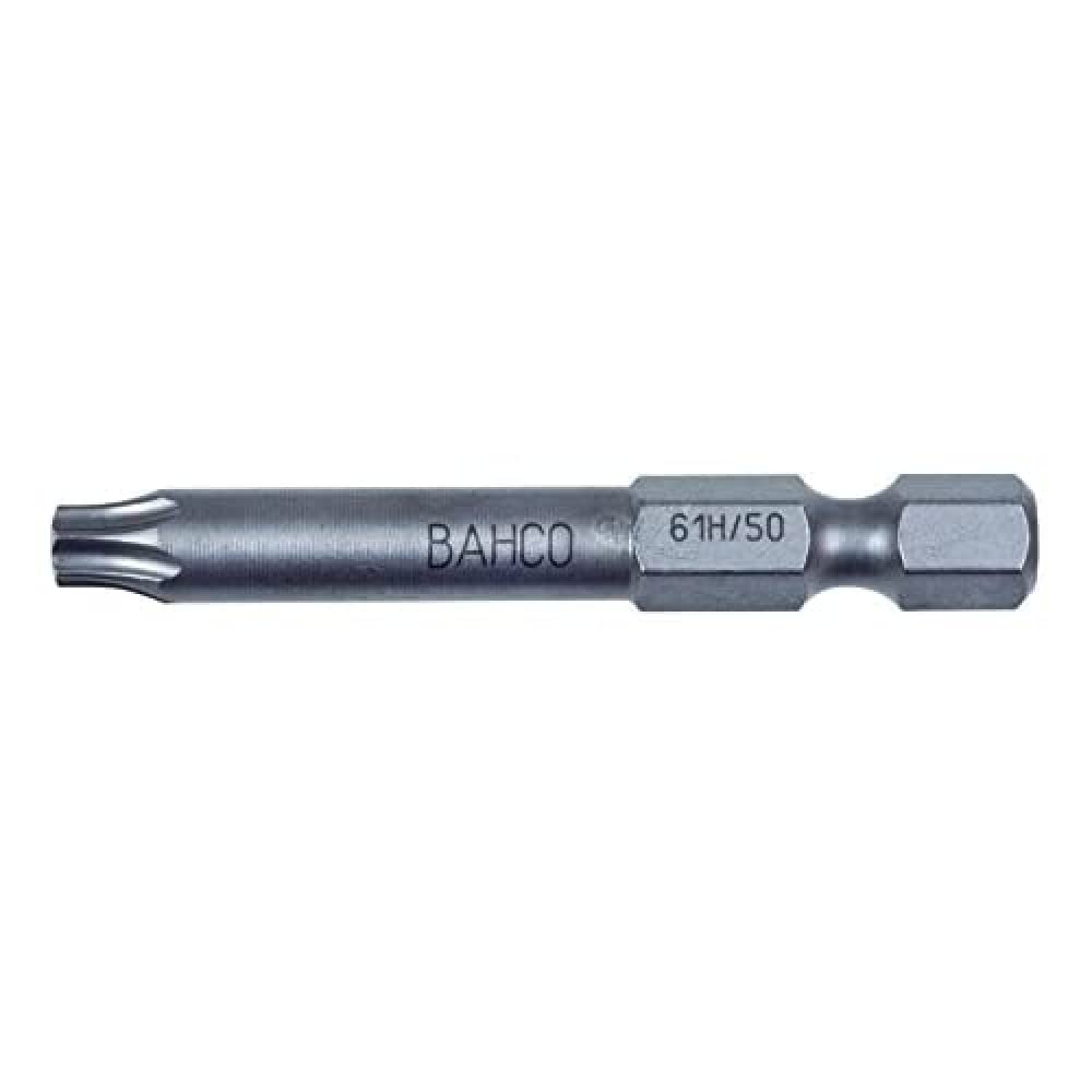 Bahco 61H/50T40 T40 Extra Hard Bit for Torx Head Screws, Grey, 50 mm, 5-Piece