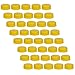 40 Yellow Plastic Bottle Caps with Tamper Evident Lids for 4, 8, 12, 16 and 32 oz Empty Plastic Bottles
