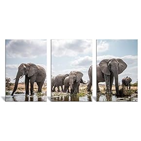 Wild View Animals Beasts Painting Artwork for Home...