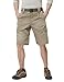 CQR Men's Quick Dry Stretch Hiking Cargo Shorts, Lightweight Water Resistant Tactical Casual, Golf & Outdoor with Pockets, Ripstop Khaki, 36