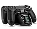 PS4 Controller Charger, PS4 Charging Dock, Dual Charger with Charging Status Display Screen for PlayStation 4 Dualshock 4 / PS4 Slim / PS4 Pro Controller (Green+Red Indicator)