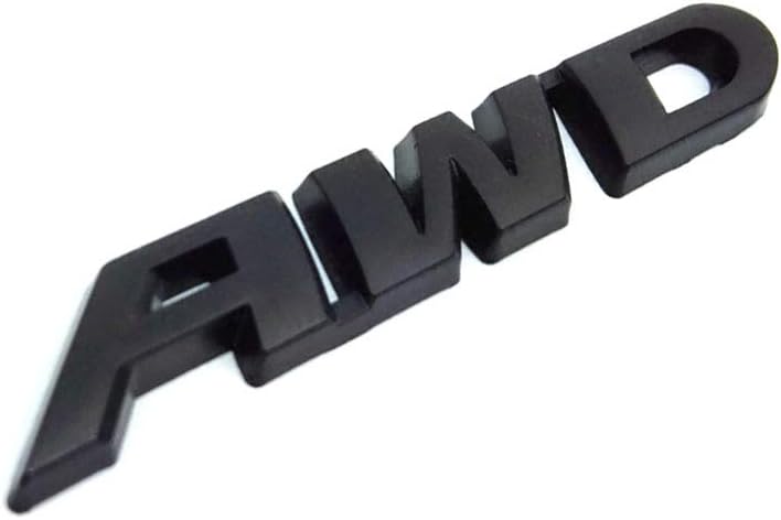 AWD Logo Metal Emblem Sticker Badge Decal for 4 Wheel Drive SUV Off Road Tailgate Honda new CRV Crosstour VEZEL XRV (Black)