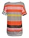 SmallDragon Women's V-neck Summer Casual Short Sleeve Top Tee Blouse T-shirt (Large, Red)