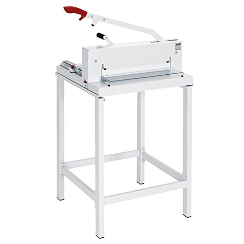 MBM CU0449 TRIUMPH 4300 Economical Manual Tabletop Cutter, Fast-action Clamp and SCS Safety Features, Precision Side Guide (mm/inches), German Steel Blade, All-metal Construction