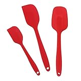 CHNANO Silicone Spatulas,3-10 Pieces Kitchen Utensil Sets Non-Stick Cookware BPA Free And Antibacterial Heat Resistant 550ºF With Strong Stainless Steel Core (3 Packs)