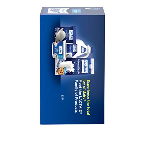 LACTAID FAST ACT LACTOSE INTOLERANCE CAPLETS WITH LACTASE ENZYME, DAIRY RELIEF FROM GAS, BLOATING & DIARRHEA, 9000 FCC LACTOSE INTOLERANCE PILLS, 96 INDIVIDUAL TRAVEL ON-THE-GO PACKS (96 X 1 CT)