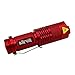 NIANPU 5 Pack Mini Zoomable Cree 7W 350LM Q5 Tactical Flashlight Torch Lamp Light with 3 Mode Adjustable Brightness Power by AA/14500 (RED)