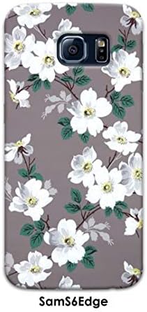 Fundook® Designer Printed Back Cover/Hard Case for Samsung Galaxy S6 Edge (White Flowers Design/Pattern) - J357
