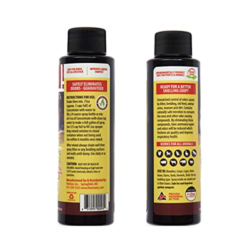 Chick Fresh Odor Eliminator for Backyard Chickens. Makes 1 Gallon of