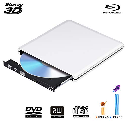 External Blu Ray Drive,USB 3.0 3D 4K DVD CD Bluray Drive DVD Disc