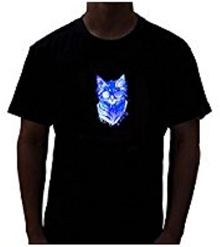 Rave Raptor Sound Cat LED Shirt Light Up T-shirt (Medium)