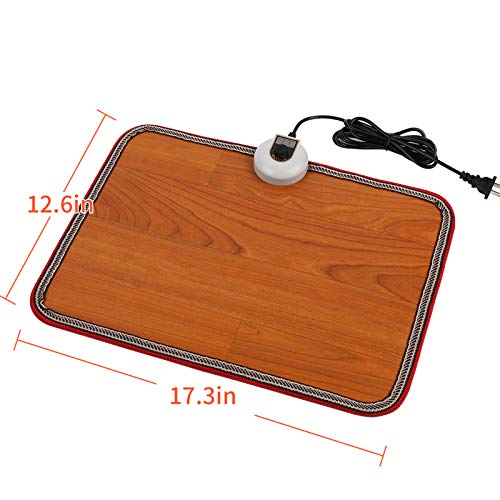OLYDON Electric Heated Floor Mats Under Desk, Heated Foot Warmer 110v