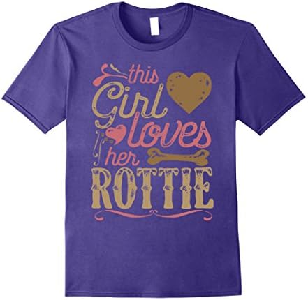 Mens Rottweiler Shirt - Rottie Dog Lover TShirt Rotti Dogs Gift Medium Purple