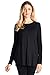 82 Days Women'S Rayon Span Super Comfy Long Sleeves Round Hem Tunic - Solid