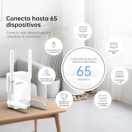 PLERY WiFi 7 Repeater BE3600 Dual Band WiFi Signal Amplifier 5G/2.4G up to 3600Mbps, Long Range WiFi Repeater with Gigabit, MLO and 4K-QAM Port, Compatible with EasyMesh and All Routers