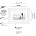4x6 White Picture Frame - Made to Display Pictures 3x4 with Mat or 4x6 Without Mat - Glass Front, Easel Back, Ready to Display on Desktop or Hang