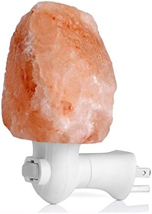 Himalayan Salt Lamp Mini Natural Crystal Salt Light, Baihe Hand Crafted Salt Night Light, Air Purifying Salt Lamps for Home Office Bedroom ( 7W, UL Wall Plug )