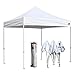 Eurmax 10'x10' Ez Pop Up Canopy Tent Commercial Instant Canopies with Heavy Duty Roller Bag