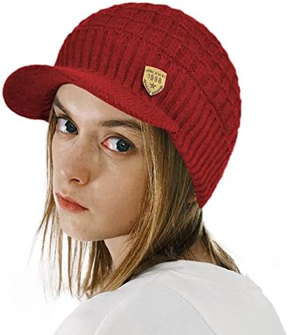 Women\'s French Style Double Layer Winter Autumn Warm,Soft Beanie Hat Cap DarkRed Women Felt French Beret Hat Knitted Beanie Hat Vintage  main image 3