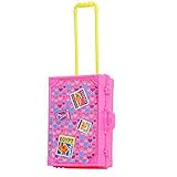 Lanlan 1PCS Pink Plastic Simulation Mini Travel Case Suitcase Storage For Barbie Doll House Accessories Kids Birthday Christmas Gift