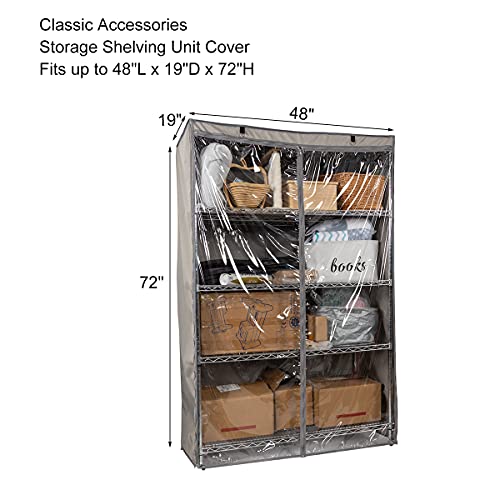 YLOVAN Storage Shelf Cover Wire Rack Shelving Dust Protective, Fits