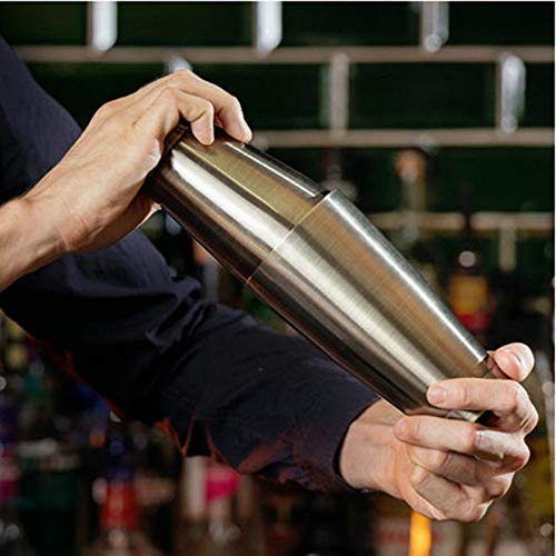 Huachaoxiang Cocktail Shaker, Teiliger Edelstahl Boston Shaker Set Cocktailshaker Barset Für Alle Professionelle… – Bild 4