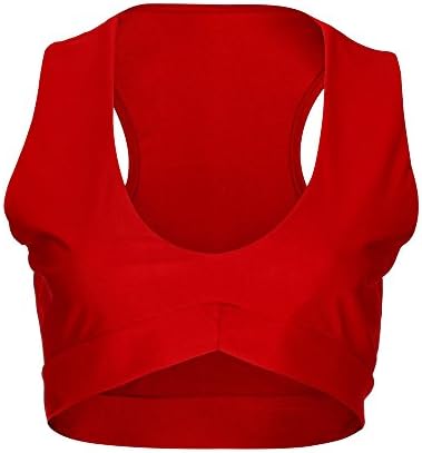 Leedford Blouse, Women Running Sports Bra Yoga Gym Workout Vest Crop Tops Shapewear Padded Bra Pink