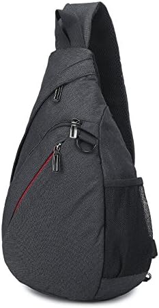 Sling Shoulder Bag Travel Backpack Chest Pack for School Cycling Hiking Camping Sport Travel Hei