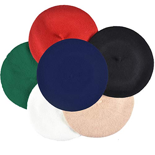 Jolbndcv 6 PCS Beret Hat French Beanie Hat Outdoor Hat Winter Hat Fashion Lady Hat - Thumbnail 4