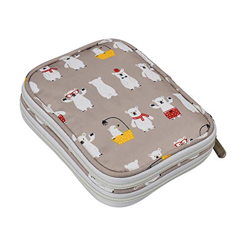 KOKNIT Crochet Hook Case, Zipper Storage Organizer Bag with Web Pockets for Crochet Needles/Knitting Accessories/Crochet Hook Kit Tools, Lightweight, Easy to Hold - Without Hooks and Accessories