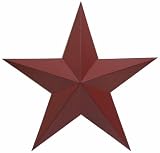 Craft Outlet Antique Star Wall Decor, 24-Inch, Barn Red