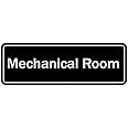 Mechanical Room Sign For House (With Strong Adhesive Tape), 3" X 9" Premium Durable For Home & Office,Acrylic Signs For Front Door/Wall/Window, Clear And Easy To Read