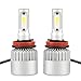 H11 LED Headlight Bulbs, LinkStyle 2PCS Headlight Bulbs Conversion Kit H11 H8 H9 Waterproof 36W 6500K 8000Lumens Super Bright Cool White COB Chips Fog Light Cree Bulb High Low Beam