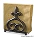 Park Designs Rue Du Marche Fleur De Lis Cast Iron Napkin Holder Red Over Black