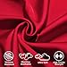 Honeymoon Luxury Satin Bed Sheet Set, Ultra Silky Soft, Queen - Red