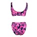 Dixperfect Two Pieces Bikini Sets Swimsuit Sports Style Low Scoop Crop Top High Waisted High Cut Cheeky Bottom (XL, Camouflage Pink)