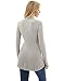 PattyBoutik Women's Drape Collar Ruffle Hem Cardigan