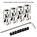 4 Packs 6mm to 6mm Metal Cardan Joint Gimbal Couplings Universal Joint Connector Model DIY Motor Shaft Fitting Accessory for RC Car Boat Airplane with Screws and Wrench