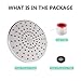 SkyGenius Rainfall Fixed Shower Head, Chrome-Finish Wall Mount High Pressure Shower Head 6 inches W/Removable Flow Restrictor