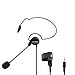 Coodio Tactital Behind-the-Head Earpiece Headset Mic [Boom Microphone] [Noise Cancelling] For 1 Pin Uniden 2 Way Radio Walkie Talkie