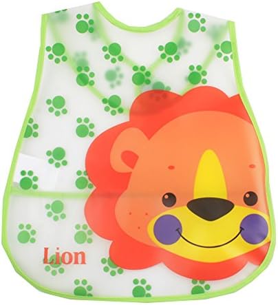 Bibs Cartoon Waterproof Fiber Cloth Infant Feeding Care (Lion)