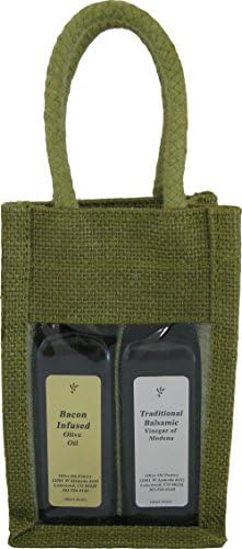 Olive Oil Pantry Flavor Infused Olive Oil and Balsamic Vinegar Gift Set (Bacon Olive Oil with Traditional Balsamic Vinegar)