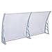 VIVOHOME Polycarbonate Window Door Awning Canopy Grey 40 Inch x 80 Inch