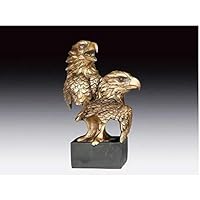 Everspring Import Company Eagle Heads Bronze Color Figurine New