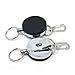 SAMS FISHING 2 pcs x Metal Retractable Reel Fly Fishing Zinger Retractor Stainless Cable Zinger with Belt Clip (A079)